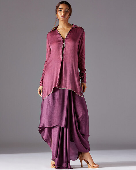 Buy Purple Skirt Suit Online In India  Etsy India