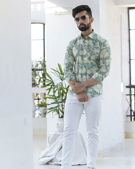 Buy Cream Shirts for Men by Tistabene Online