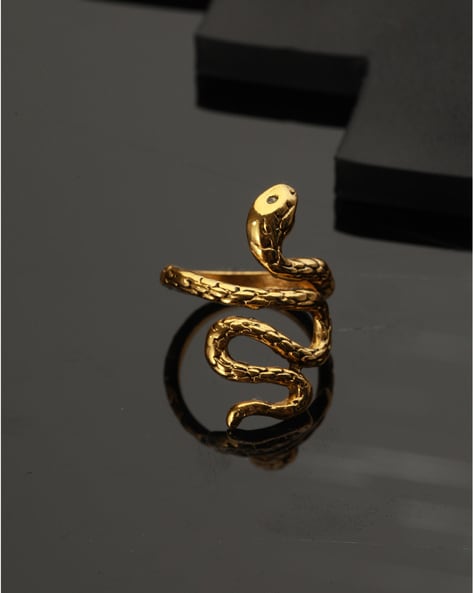 Buy Memoir Brass Metal Copper Finish Nagdevta Snake Adjustable Open End  Free Size Finger Ring - Animal Jewellery for Men and Women(OROM4403) at  Amazon.in