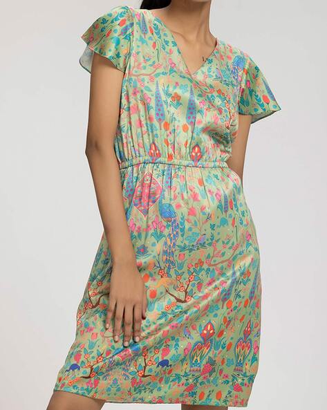 French connection celestia sheer hotsell wrap dress