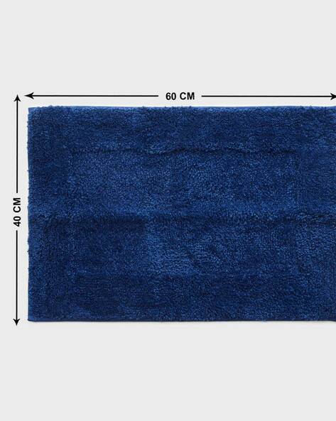 Lands' End Supima Cotton Non-Skid Bath Rug, Dark Blue, 20x33