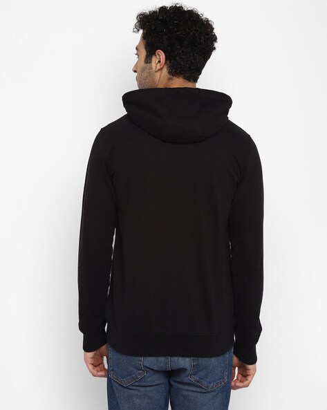 Black hooded cheap jumper