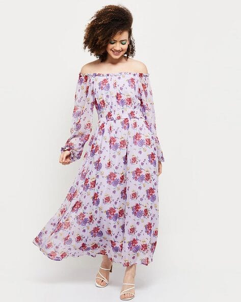 Maxi Floral Topshop Dresses Online Floral Print Fit Flare Dress