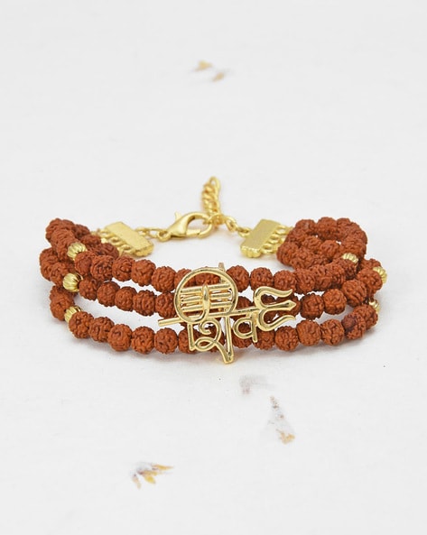 925 Sterling silver handmade chitai work Lord Shiva trident trishul kada bangle  bracelet with natural Rudraksha customized kada nsk566  TRIBAL ORNAMENTS