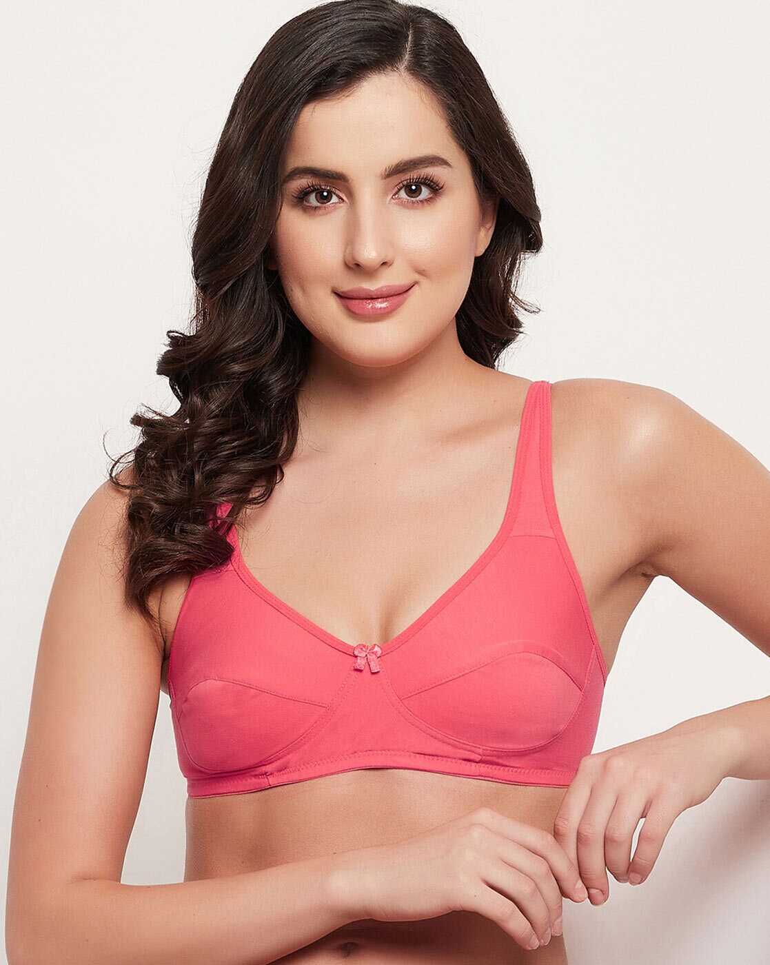 Buy CLOVIA Pink Women Tube Bra With Detachable Transparent Straps