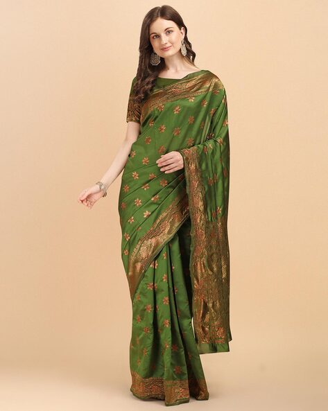 Floral Pattern Woven Saree