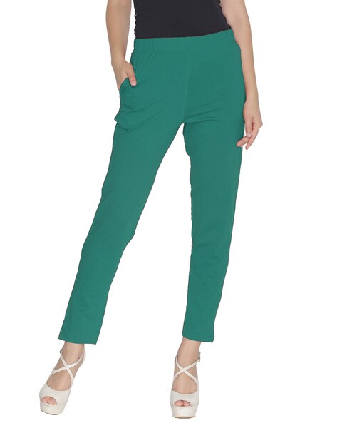 Buy Mz. Green Trousers & Pants for Women by LYRA Online