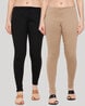 Buy Clora Mustard & Light Fawn Solid Woolen Leggings (Pack Of 2)Online at  Best Price - Clora Creation