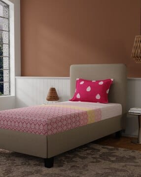 120 TC Printed Single Bedsheet with Pillow Cover-image-41