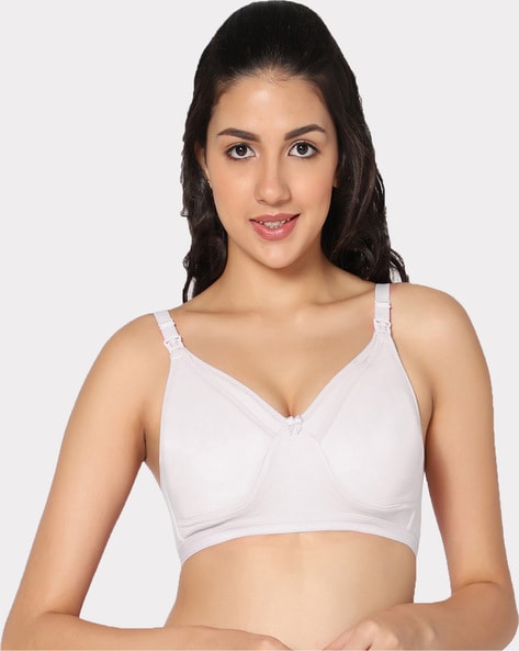 Buy Hothy Beauty Women White Cotton Blend Nursing Non Padded Bra (44C)  Online at Best Prices in India - JioMart.