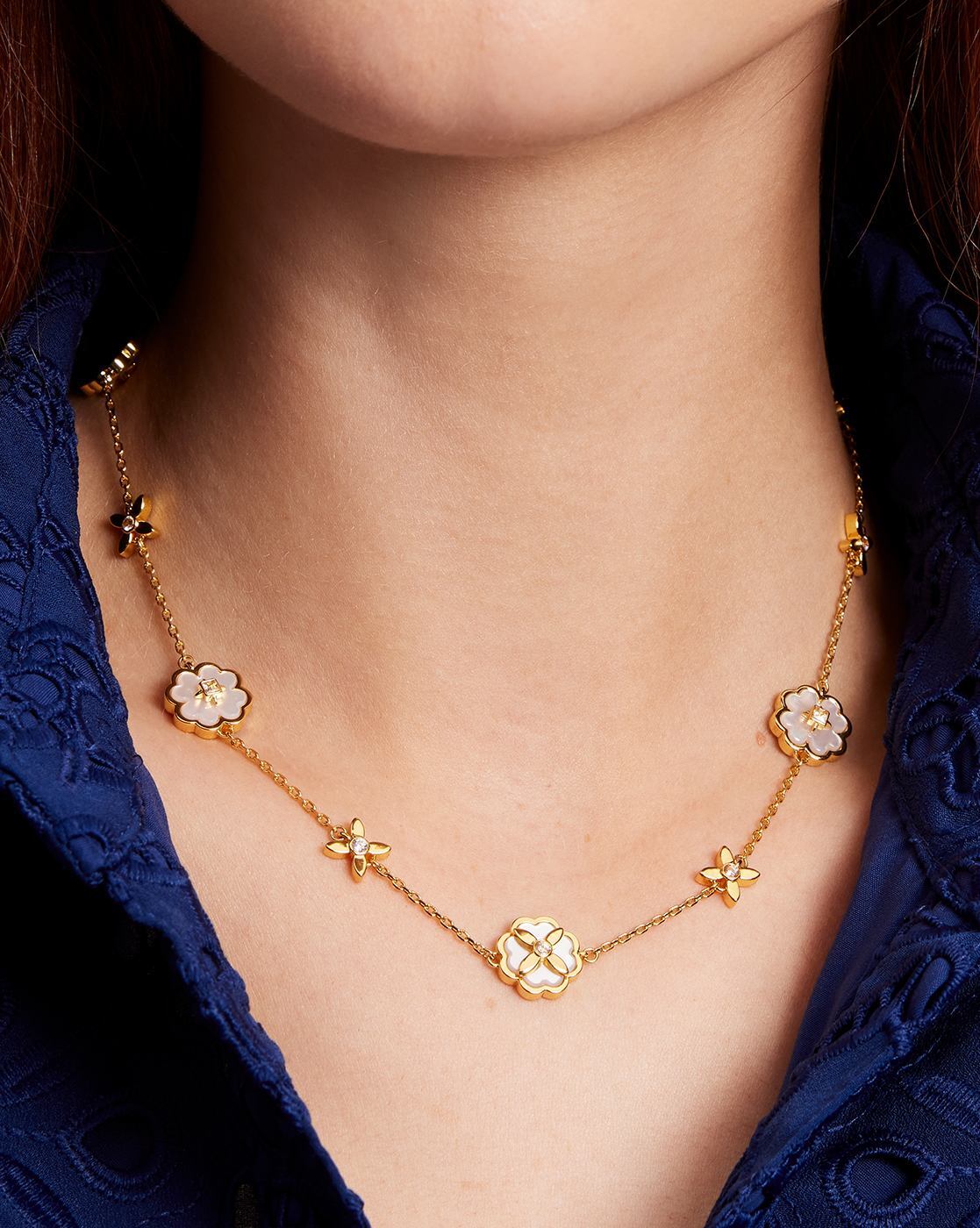 Buy KATE SPADE Heritage Bloom Scatter Necklace | Gold-Toned Color