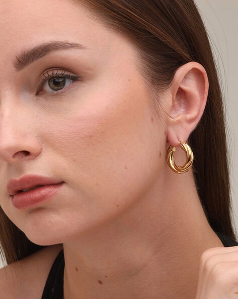 Gold Hoop Earrings L Green Earrings L Small Chunky Gold Hoops L Medium  Minimalist Hoops L Simple Lightweight Gold Earrings - Etsy | Etsy earrings  gold, Green earrings, Gold hoop earrings