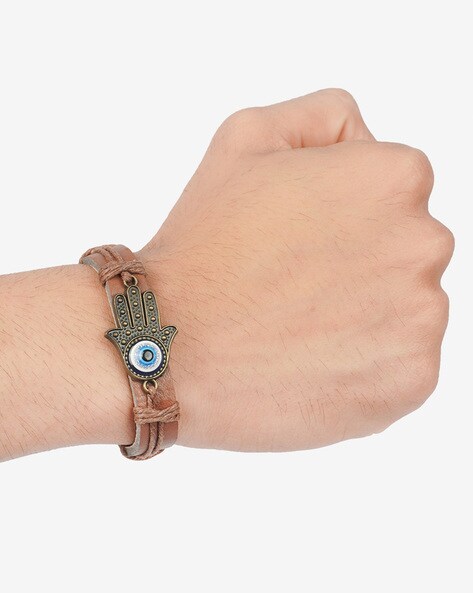 Wrapped Hamsa bracelet for men, blue cord, evil eye protection – Shani &  Adi Jewelry