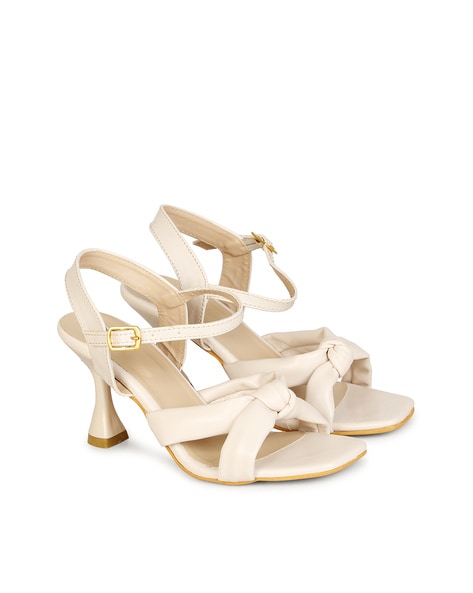 Ivory low heel online sandals