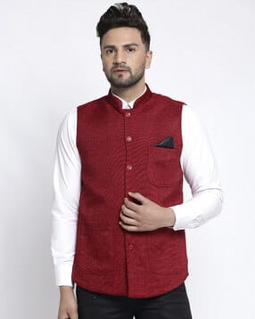 klotthe Textured Nehru Jacket-picture-39