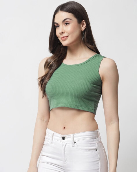 Buy Green Tops for Women by POPWINGS Online