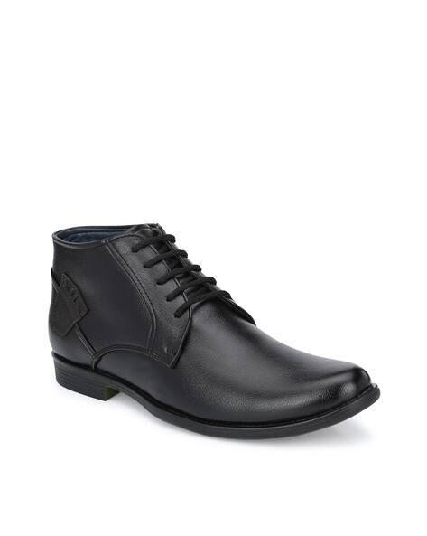 JOHN KARSUN Round-Toe Lace-Up Boots
