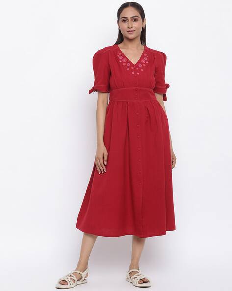 Otrain Calvin Klein Floral Maxi Dresses Otrain Fit And Flare Midi