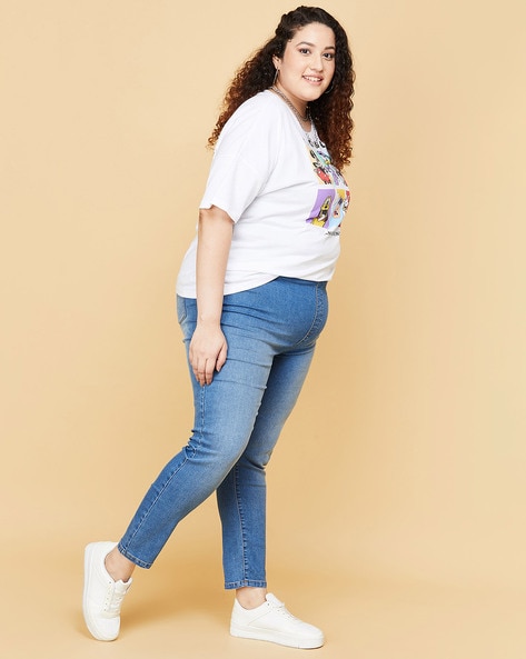 Plus Size Elasticated Skinny Fit Jeggings