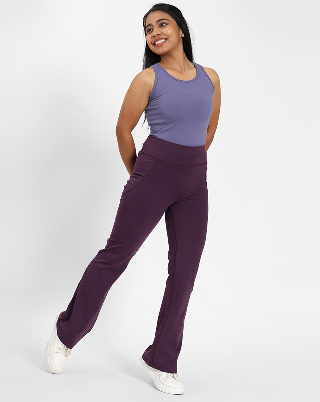 Buy Purple Track Pants for Women by BLISSCLUB Online