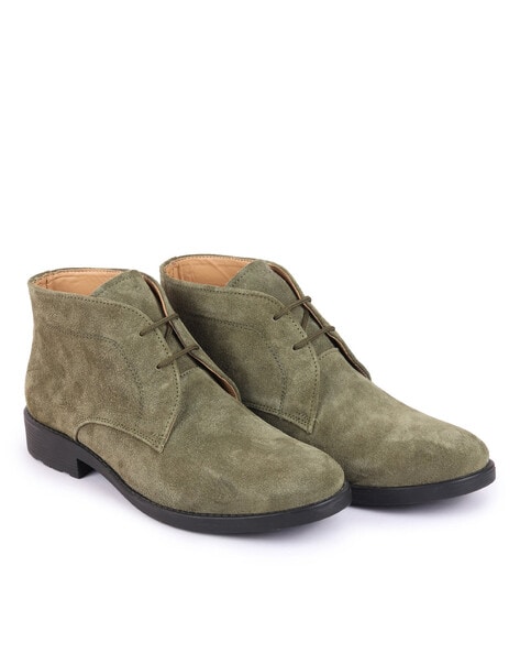 Olive cheap suede boots