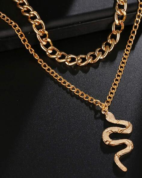 Tiffany & Co. 1940's Retro 14 Karat Yellow Gold Vintage Snake Chain Necklace  | Wilson's Estate Jewelry