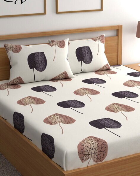 Buy Beige Bedsheets for Home & Kitchen by CG HOMES Online