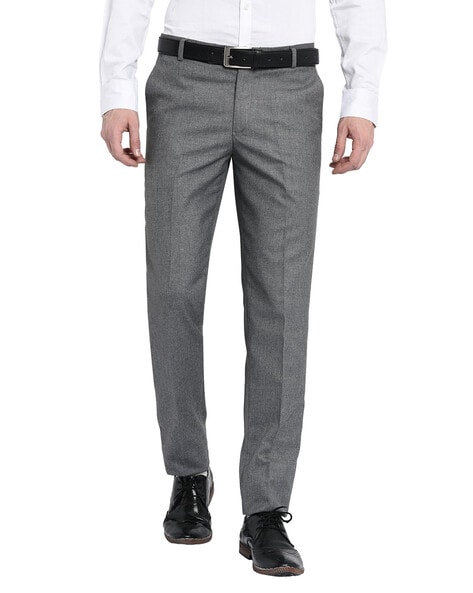 Grey Mens Slim Fit Textured Cotton Trouser, Casual Wear at Rs 335 in Indore