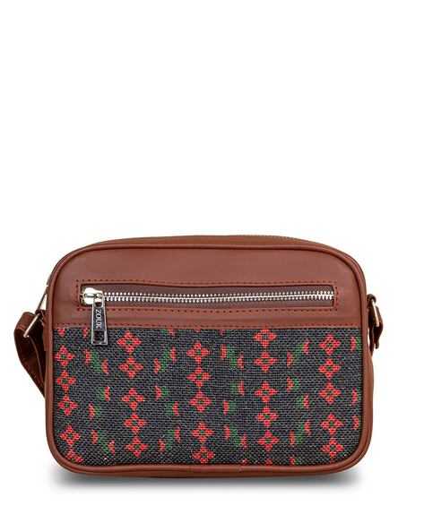 MOMISY Multicolor Sling Bag Sling Bag Brown Black Chess BrownBlack Chess -  Price in India