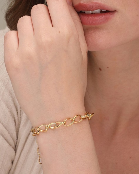 Gold Bracelet for Women with Crystals - Suitable for all occasions - Riwaaz  Crystal and Gold Bracelet by Blingvine