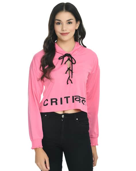 Buy Pink Sweatshirt Hoodies for Women by DOLSU Online