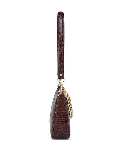 Buy Da Milano Brown Textured Jewellery Pouch Online At Best Price