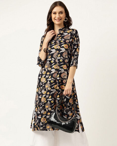 Kurtis - Block Print - Indo Western Dresses: Buy Latest Indo Western  Clothing Online | Utsav Fashion