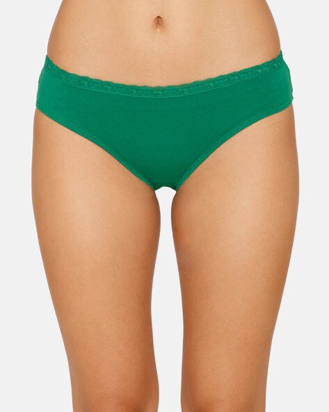 Buy online Green Cotton Hipster Panty from lingerie for Women by Clovia for  ₹300 at 40% off