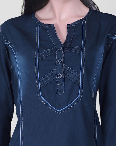 Ladies Denim Full Sleeves Designer Kurti, Size: S to XL at Rs 470 in New  Delhi