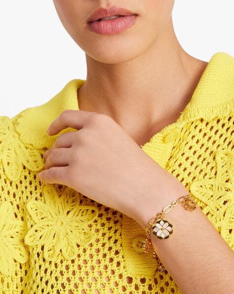 Buy KATE SPADE Heritage Bloom Charm Bracelet, Gold-Toned Color Women