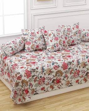 trance home linen Floral Print Cotton Diwan Set-picture-50