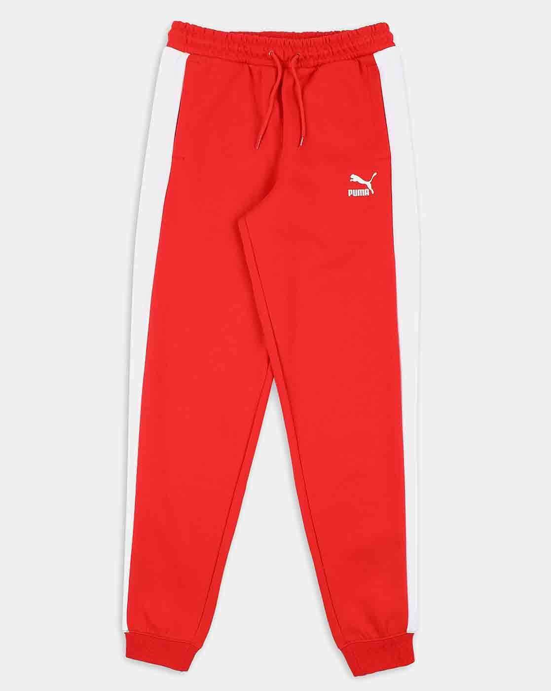 Puma red online sweatpants