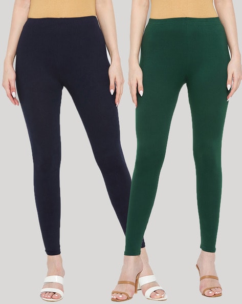 Buy Navy & White Leggings for Women by Clora Creation Online