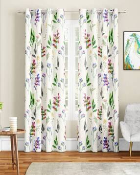 sej by nisha gupta Set of 2 Floral Print Door Curtains-picture-12