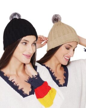 bharatasya Pack of 2 Knitted Beanie Caps-picture-18
