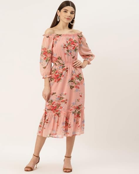 DEEWA Floral Print A-line Dress