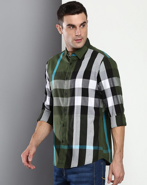 Buy Green Shirts for Men by DENNISLINGO PREMIUM ATTIRE Online