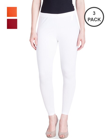 Buy online Pack Of 3 Multi Colored Solid Ankle Length Legging from Capris &  Leggings for Women by Jcss for ₹1499 at 40% off