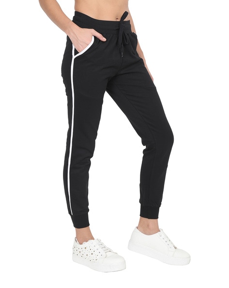 Track Pants with Contrast Stripes