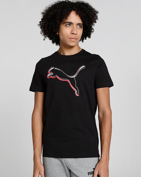 Slim Fit Logo Print Crew-Neck T-Shirt