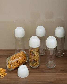 home centre Set of 6 Glass Canisters-picture-47