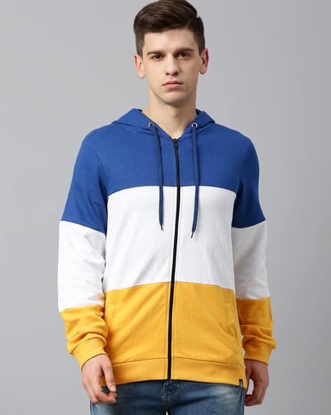 Colour-block Hooded Sweatshirt