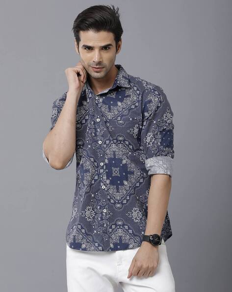 Mens printed shirts clearance online