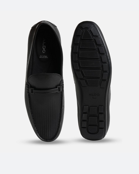 Aldo black slip store ons